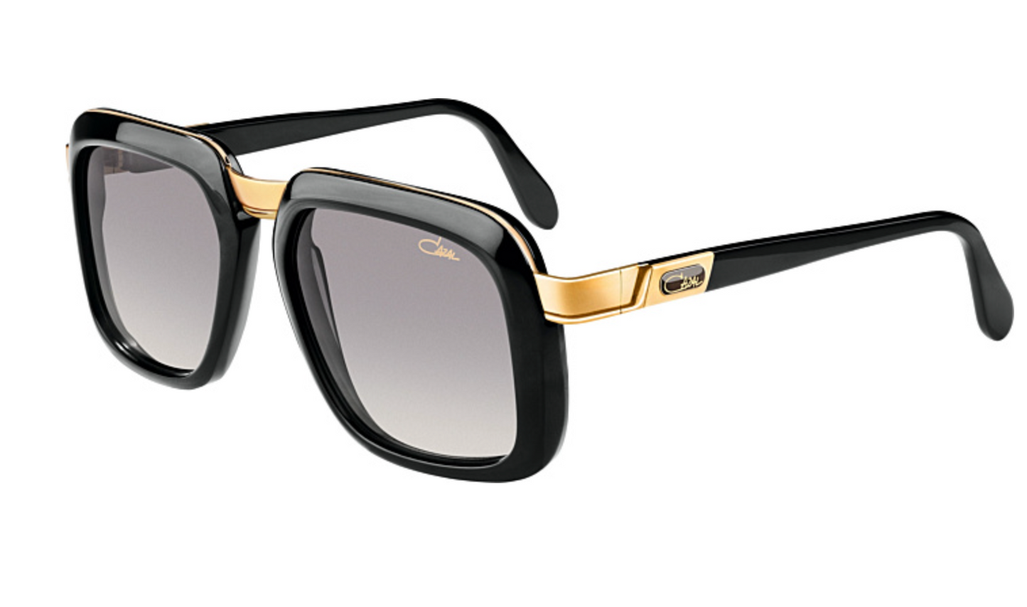 Cazal 616 C1 – Black & Gold Oversized Vintage Hip-Hop Sunglasses