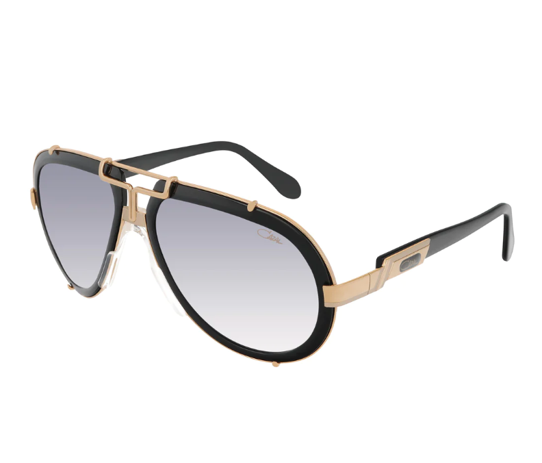 Cazal 642/3 001 – Black & Gold Aviator Luxury Sunglasses