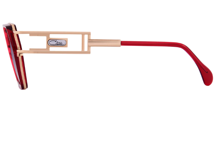 Cazal 677/002 – Red/Gold Square Luxury Sunglasses