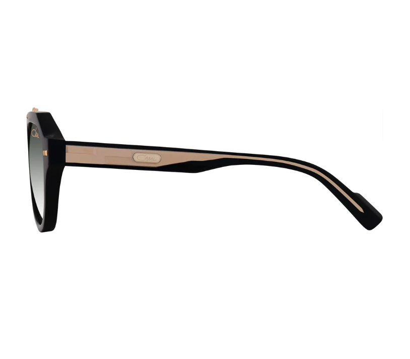 Cazal 8047/001 – Black & Gold Round Luxury Sunglasses