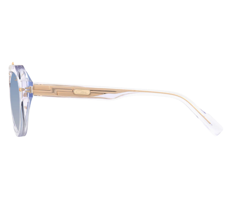 Cazal 8047/002 – Crystal & Gold Round Luxury Sunglasses