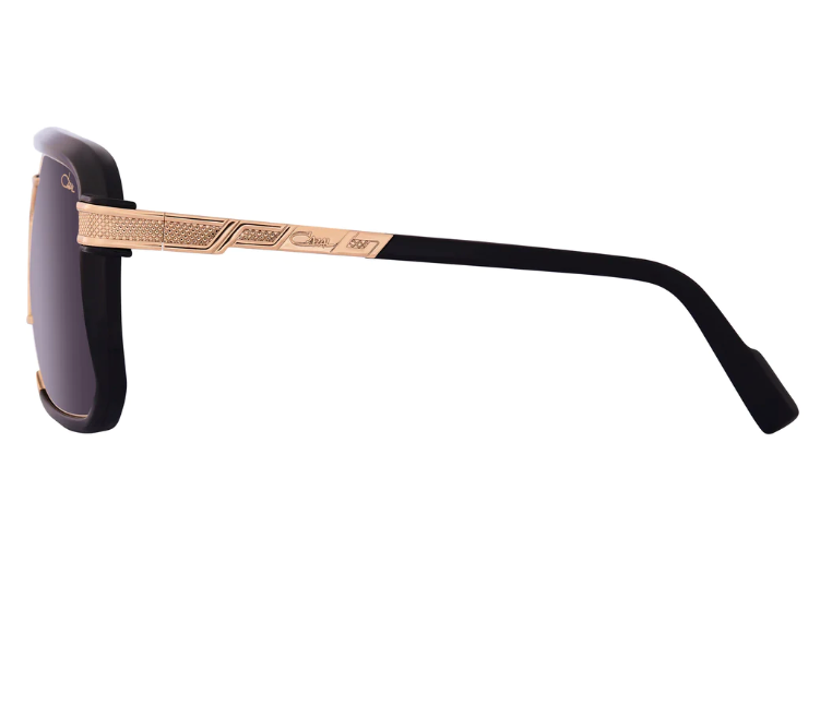 Cazal 682/001 – Black & Gold Full-Rim Square Luxury Sunglasses