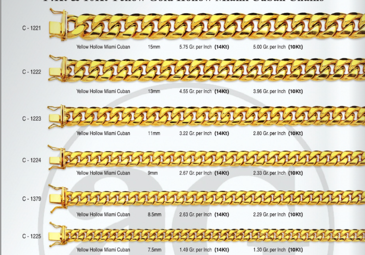 10K & 14K Gold Semi-Solid Miami Cuban Bracelet | Real Gold Men’s Bracelets 7.5–15mm | 7–10 Inch