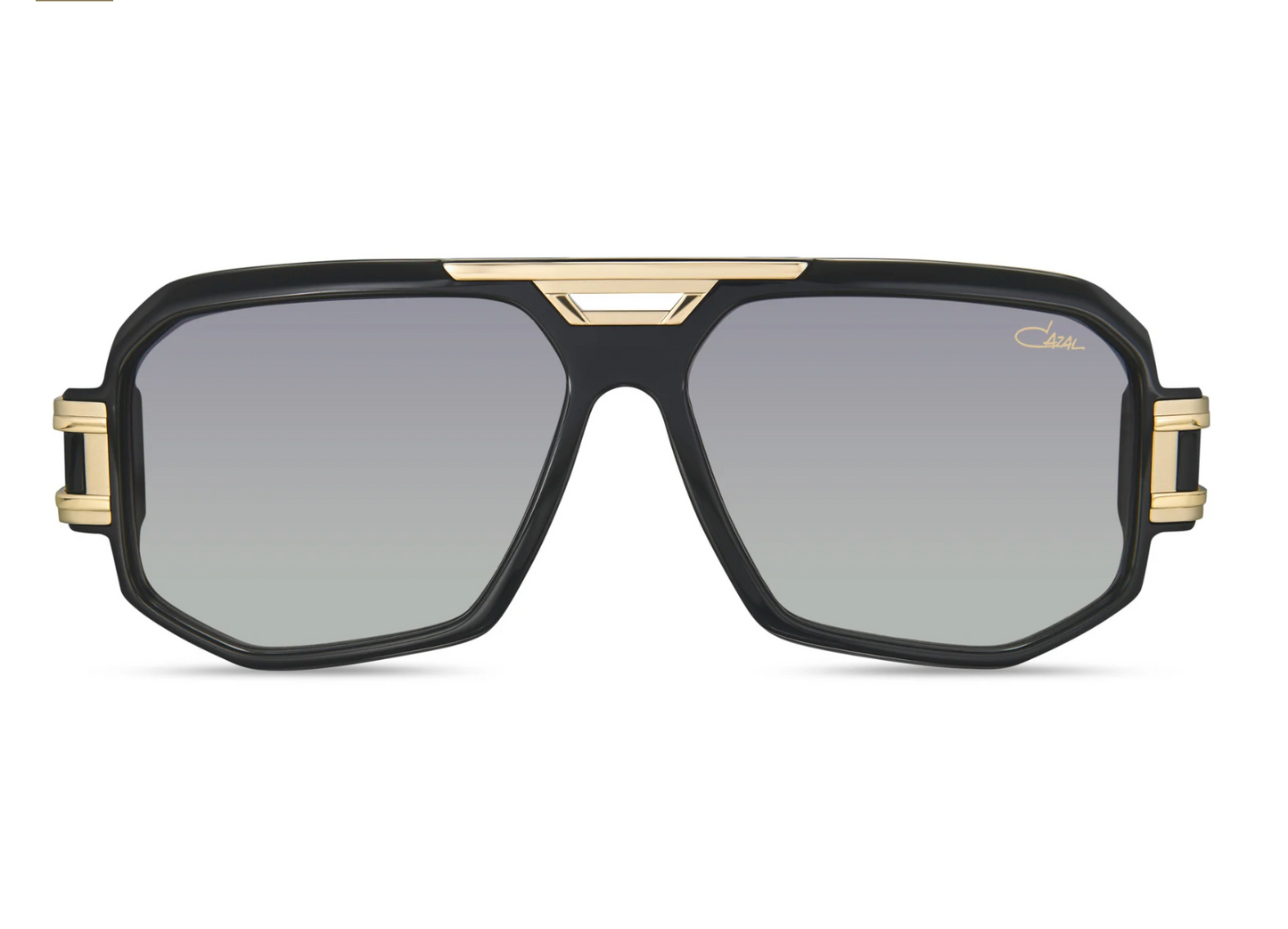 Cazal 675/001 – Black & Gold Square Luxury Sunglasses