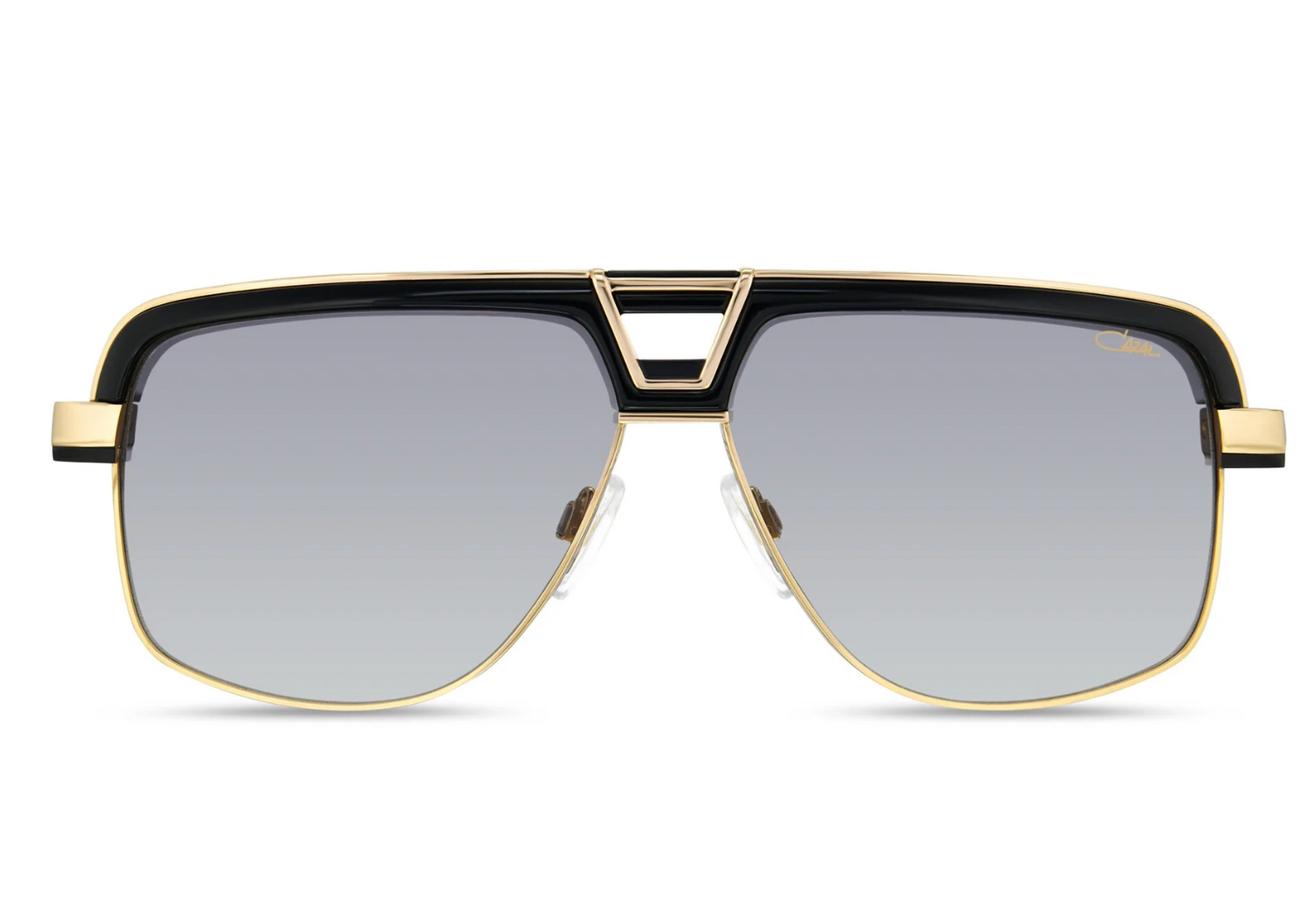 Cazal 991/001 – Black & Gold Square Navigator Luxury Sunglasses