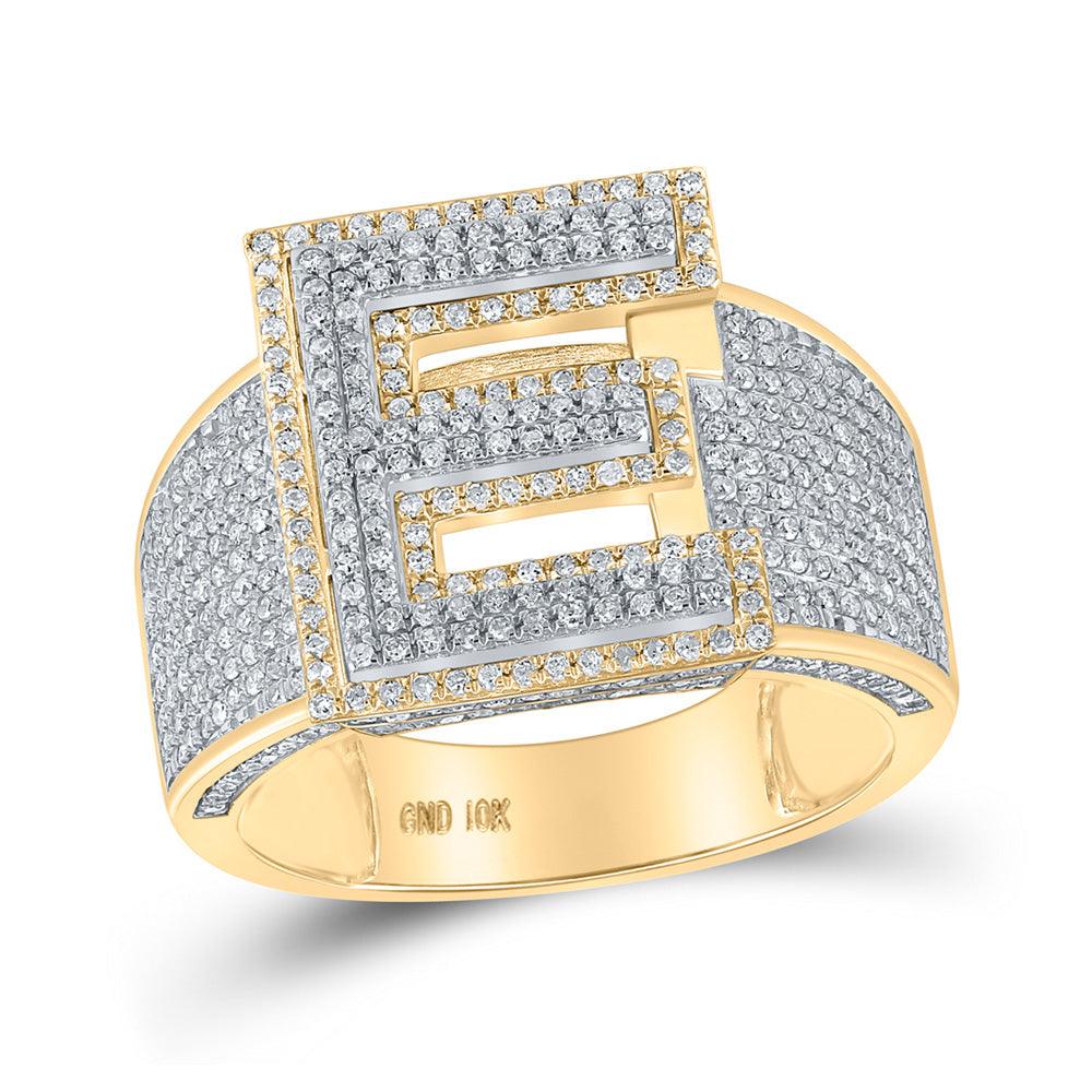 Mens diamond initial ring Clearance