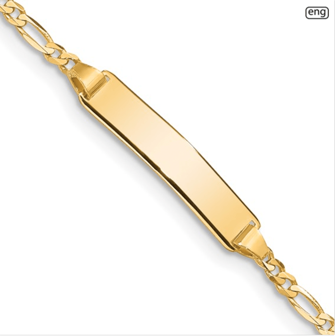 Baby nameplate 2025 bracelet gold