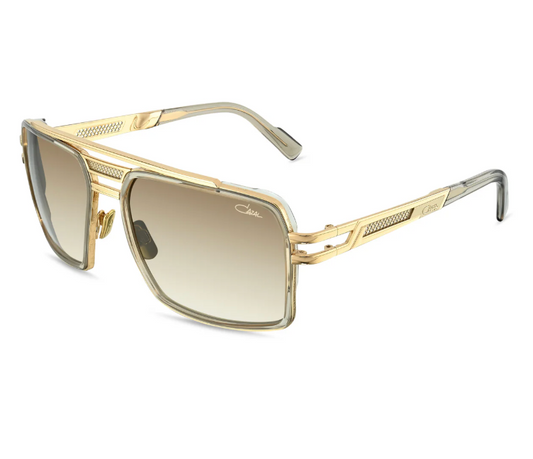 Cazal 6033/3 003 – Brown Transparent/Gold Square Luxury Sunglasses