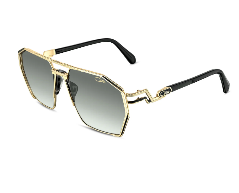 Cazal 956/001 – Black & Gold Vintage Cut-Out Luxury Sunglasses