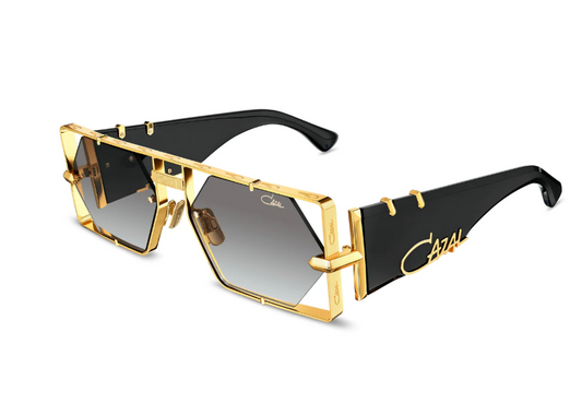 Cazal 004/001 – Black & Gold Limited-Edition Square Sunglasses (671 out of 999)