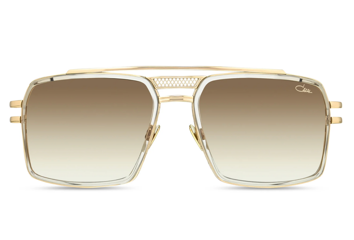Cazal 6033/3 003 – Brown Transparent/Gold Square Luxury Sunglasses