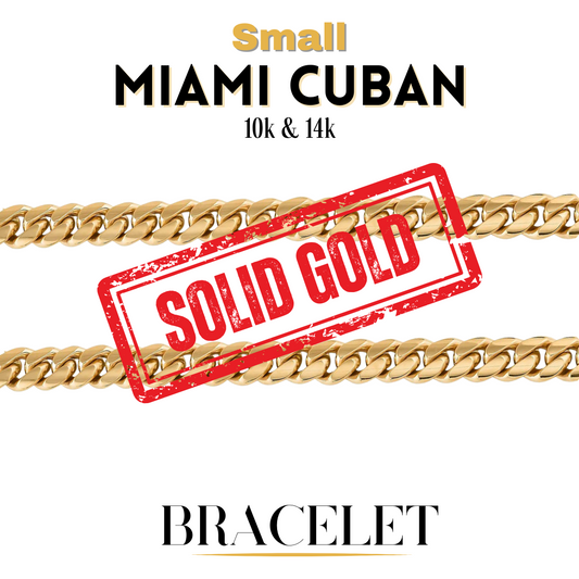 10K & 14K Solid Gold Miami Cuban Bracelet | 2.5mm-5mm Width | 7in-10in Length