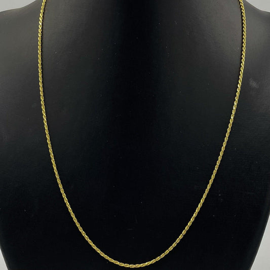 1.4mm Solid Rope Chain - Gold Heart Group Jewelers