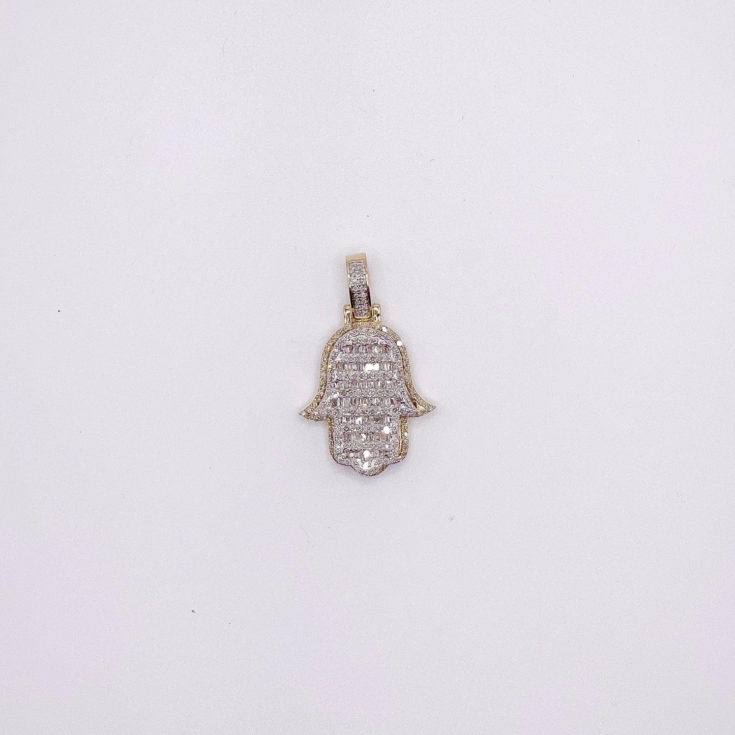 10K Gold Diamond Hamsa Charm Pendant 3/4cttw - Gold Heart Group Jewelers