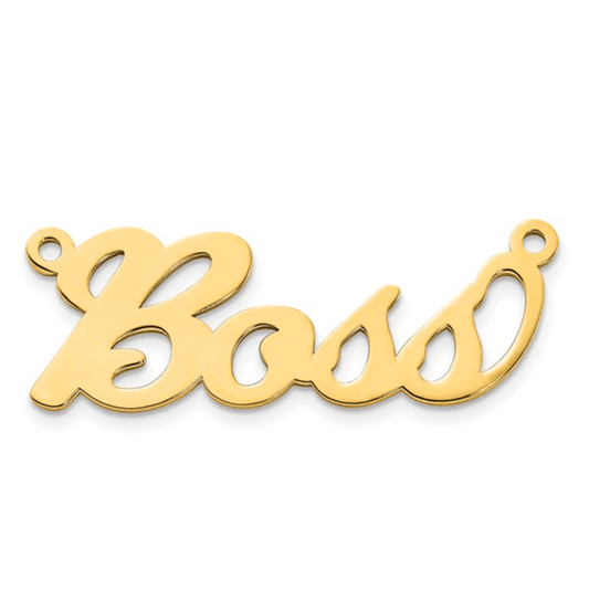 10K Gold Name Plate Pendant - Gold Heart Group Jewelers