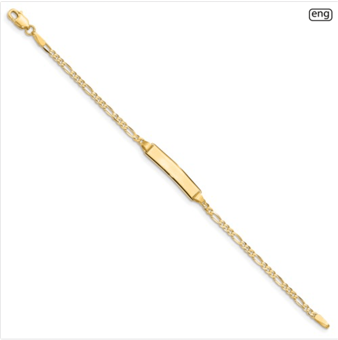 14K Gold Custom Name Baby Bracelet - Gold Heart Group Jewelers