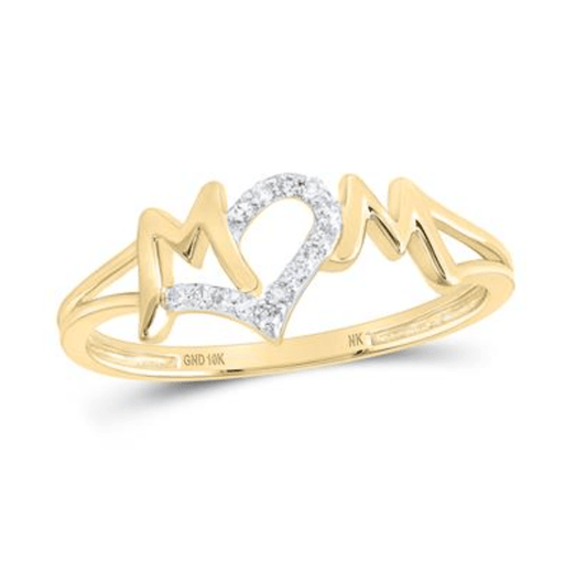 1/12CTW-DIA MOM HEART RING MOTHERS DAY - Gold Heart Group Jewelers