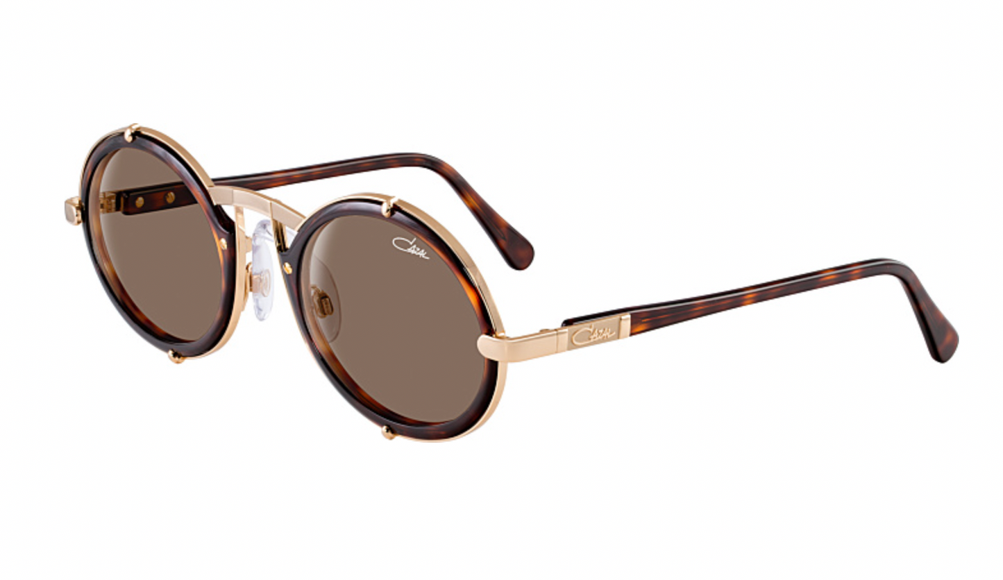 Cazal 644 007 – Tortoise Full-Rim Round Luxury Sunglasses